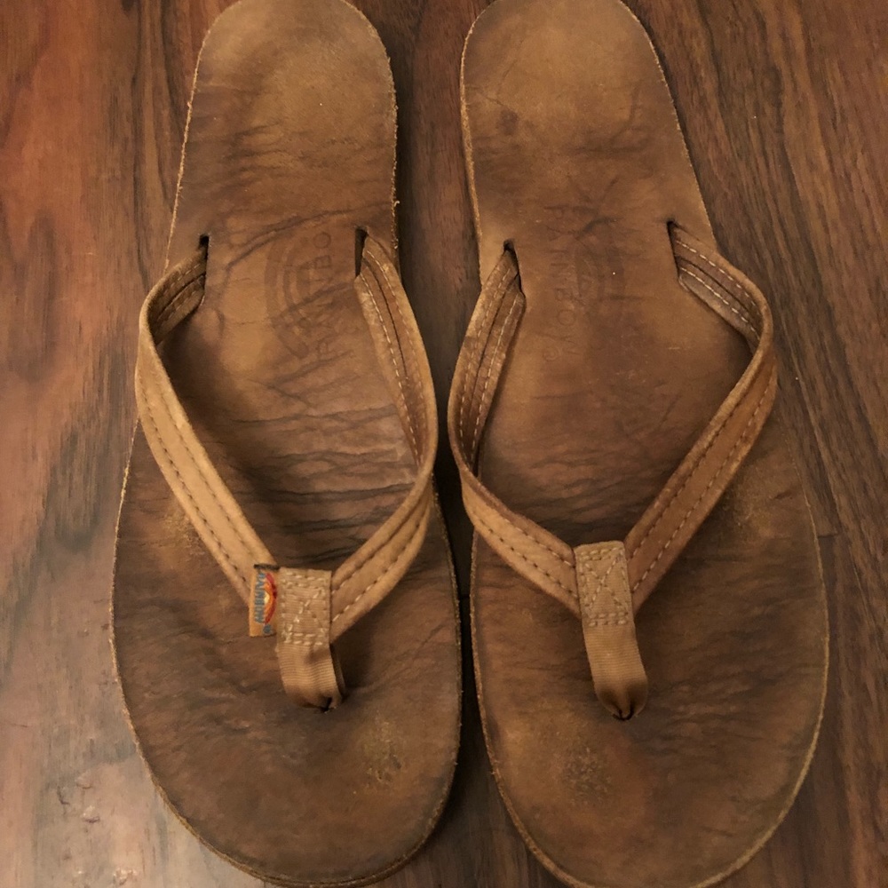 Rainbow Thin Strap Flip Flops